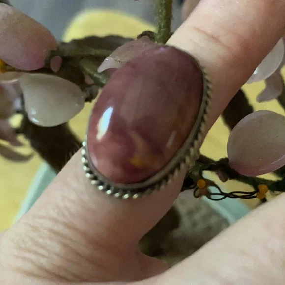 Vintage 925 jasper ring
